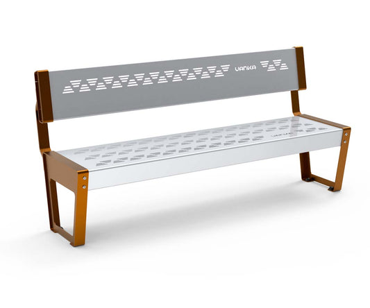Banco Trapez con Respaldo - Crucijuegos Arredo urbano