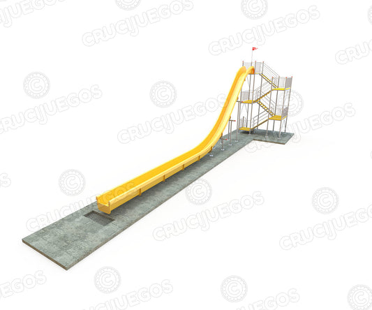 KAMIKAZE MEDIANO con carril de frenado (738) - Crucijuegos Toboganes con estructura