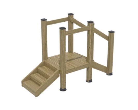 Pasarela de Equilibrio con Escalones - Crucijuegos Wooden games