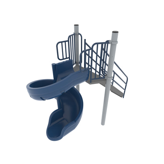 Tobogan Rulo 1.5m con Escalera - Crucijuegos Toboganes